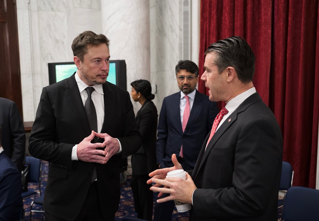 Senator Young Talking with Elon Musk