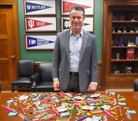 Young Sharing Hoosier Sweets with Colleagues in Senate Candy Desk ...